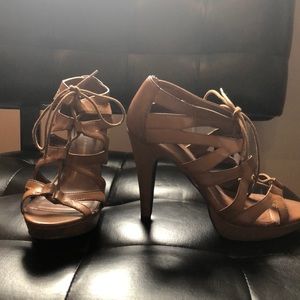 Caramel colored high heels